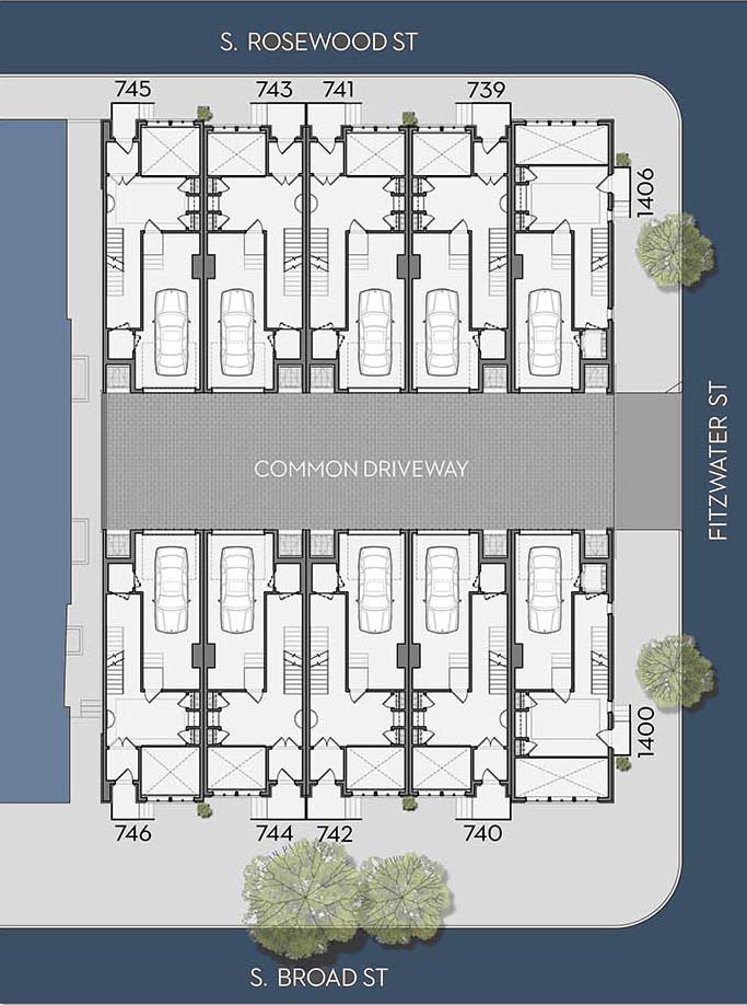 site plan 10 luxury townhomes lydian place